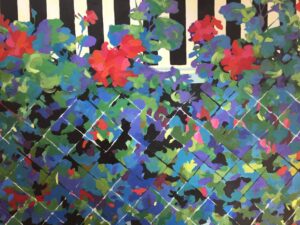 painting of geraniums