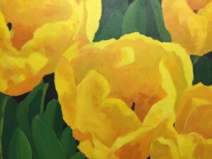 Alice Lieb painting of yellow tulips