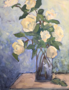 Alice Lieb Painting of white roses